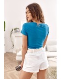 Short shorts with cuffs, white 2011 - Online store - Boutique